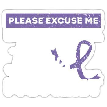 J’ai un moment de lupus Conscience du lupus - Sticker taille S (10 x 10 cm) - blanc mat - Devant