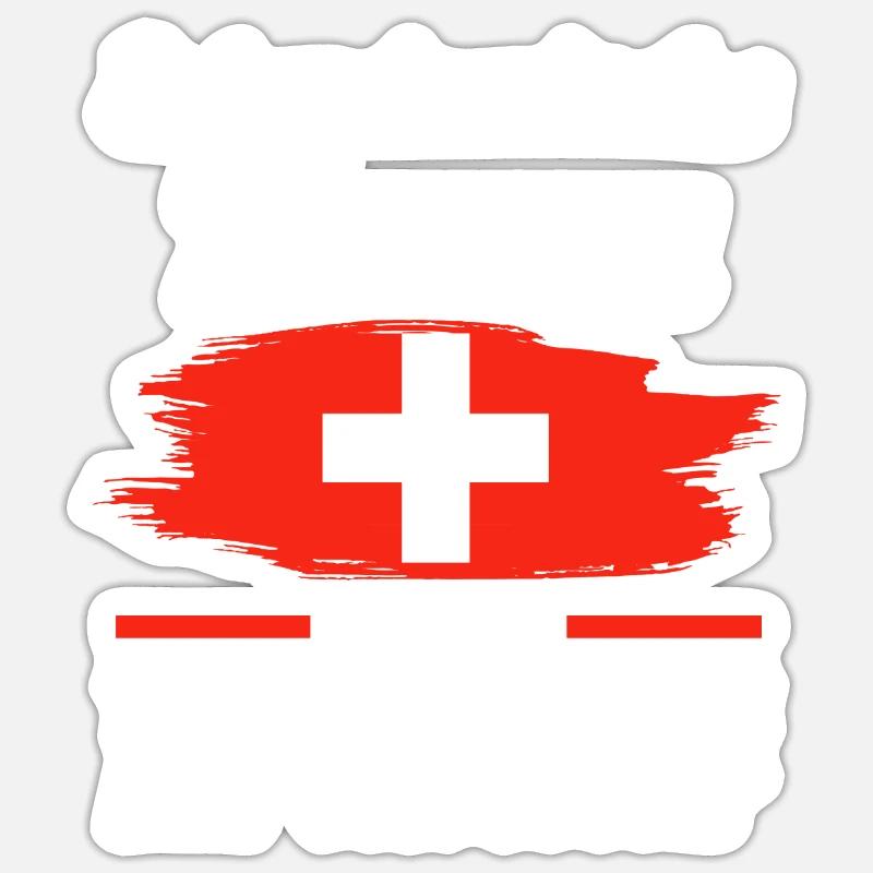 Schweizerin Schweizer Mama Schweiz Mutter Sticker Größe S (10 x 10 cm)