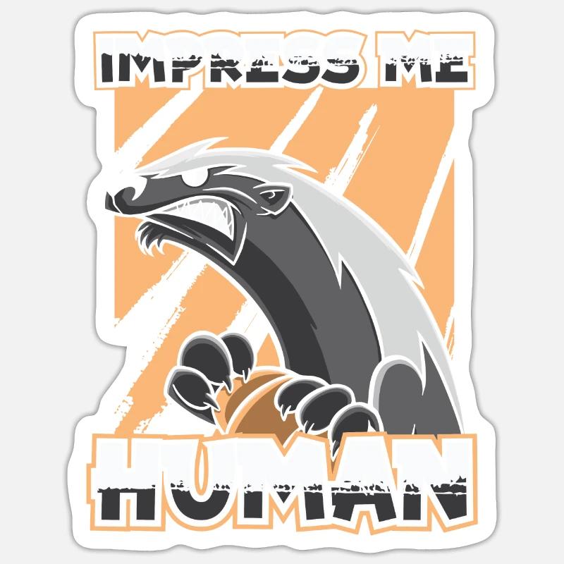 Honigdachs Sticker Größe S (10 x 10 cm)