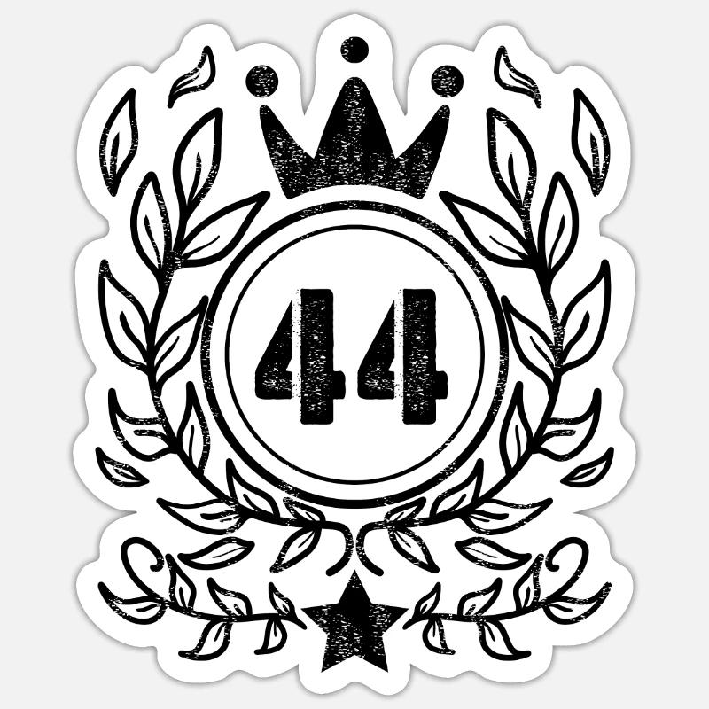 44 - Année de naissance Année de naissance 1944 - Sticker taille S (10 x 10 cm) - blanc mat