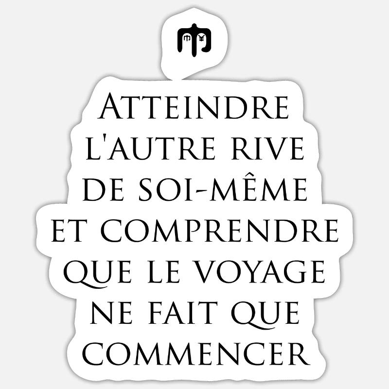 rive - Sticker taille S (10 x 10 cm) - blanc mat