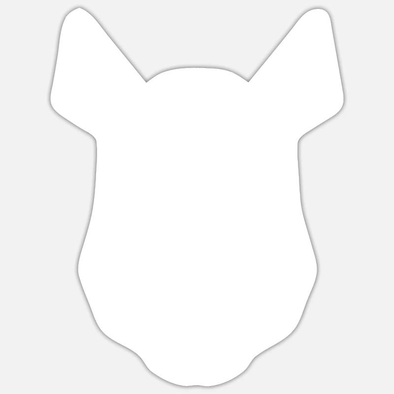 Sanglier - Sticker taille S (10 x 10 cm) - blanc mat