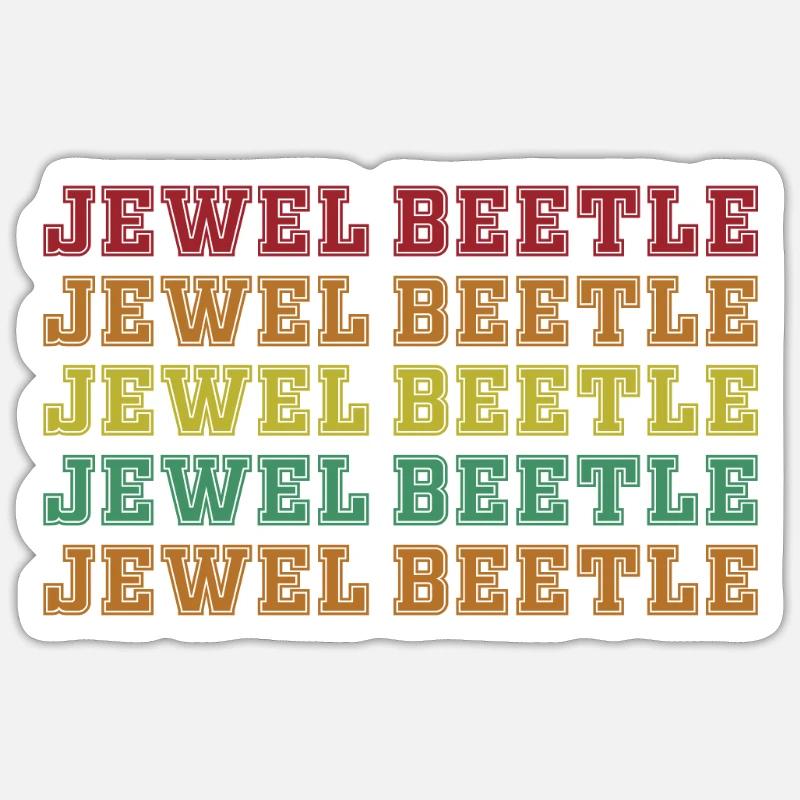 Magnificent beetles - Sticker size S (10 x 10 cm) - white matte