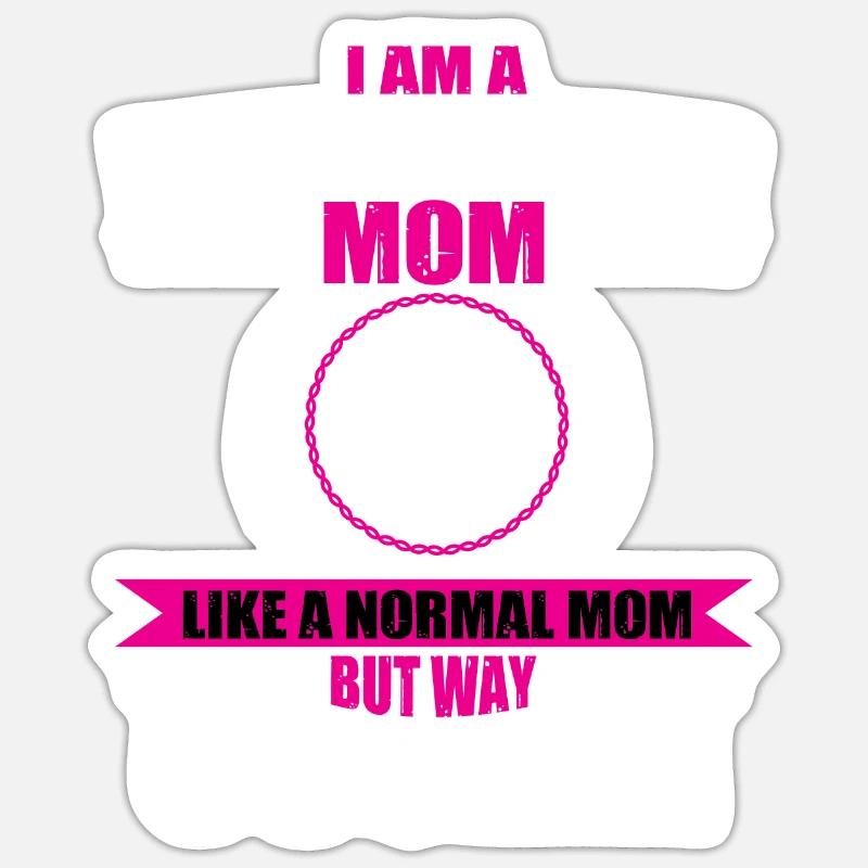 Joueuse de kickball Mama - Sticker taille S (10 x 10 cm) - blanc mat
