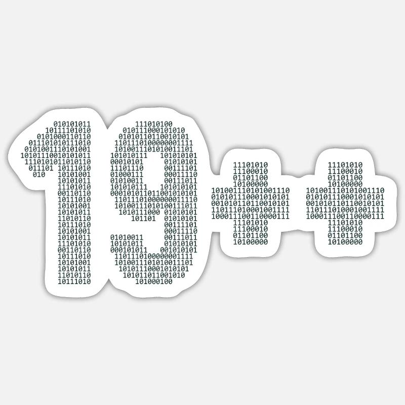 19++ Programmierer Softwareingenieur Coder 20. - Sticker Größe S (10 x 10 cm) - Mattweiß