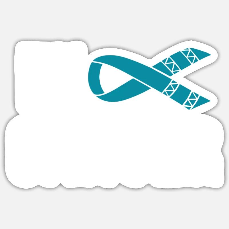 Krebs - Gebärmutterhals Gebärmutterhalskrebs Sticker Größe S (10 x 10 cm)