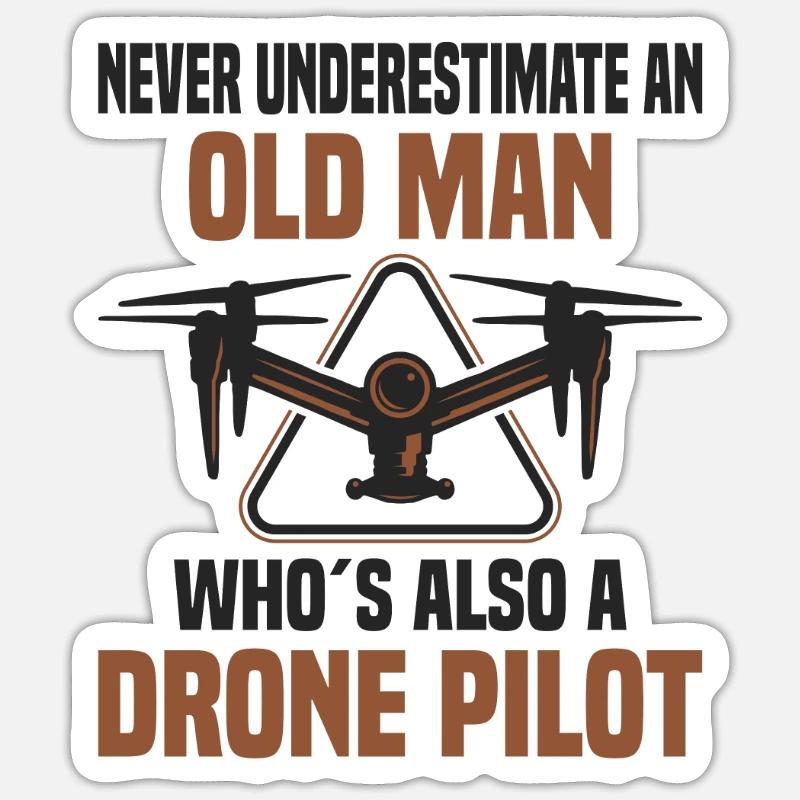 Drone Pilot Fpv Quadcopter Racing Drone Flying Sticker size S (10 x 10 cm)