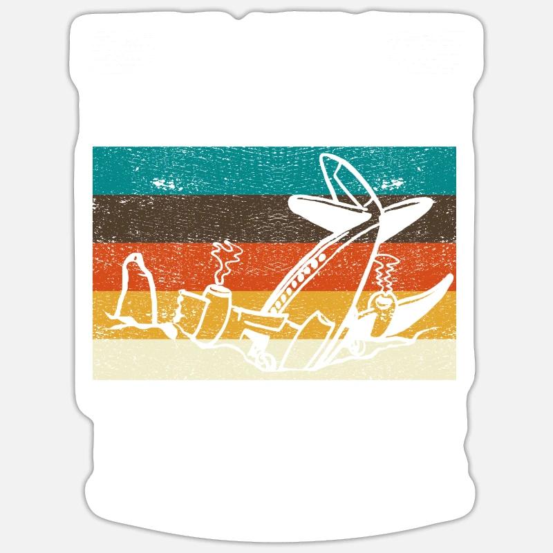 Oh weia das wird teuer Modellflug Pilot Geschenk - Sticker Größe S (10 x 10 cm) - Mattweiß