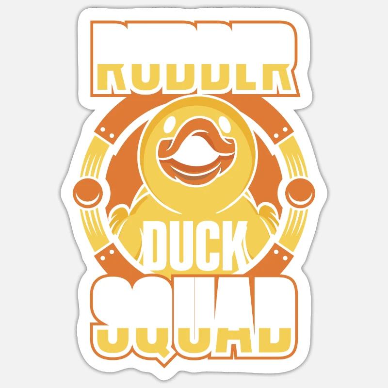 Rubber Ducks Bathroom Yellow Duck - Sticker size S (10 x 10 cm) - white matte