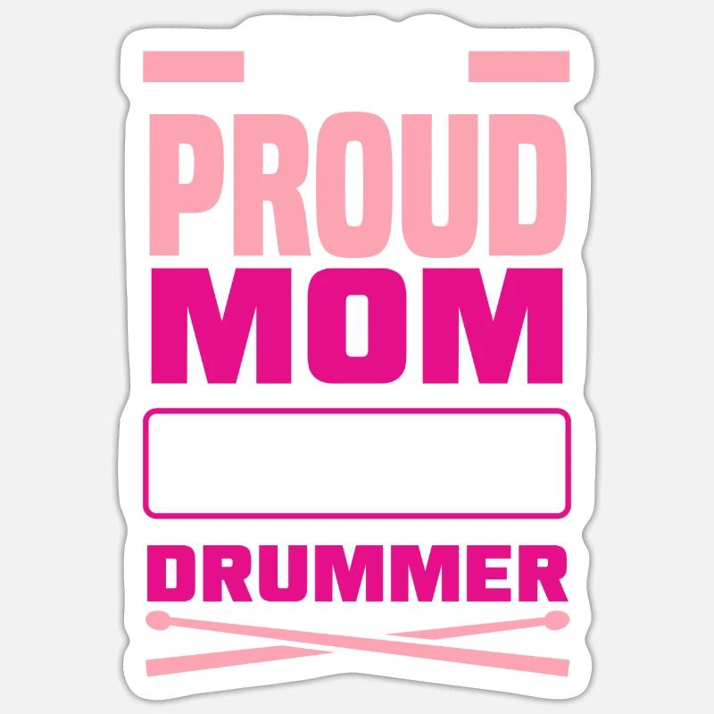 Drums Drummer Gift - Sticker size S (10 x 10 cm) - white matte