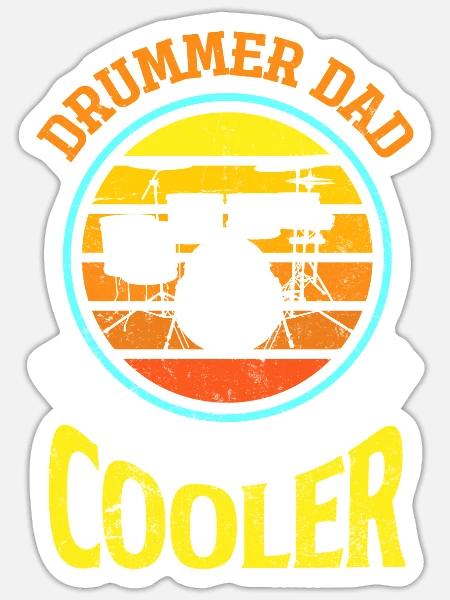 Schlagzeug Schlagzeuger Geschenk - Sticker Größe S (10 x 10 cm) - Mattweiß