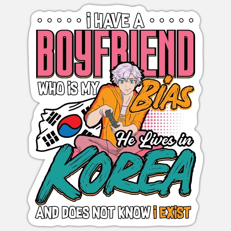 Design pop coréen pour un fan de mode K-Pop Sticker taille S (10 x 10 cm)