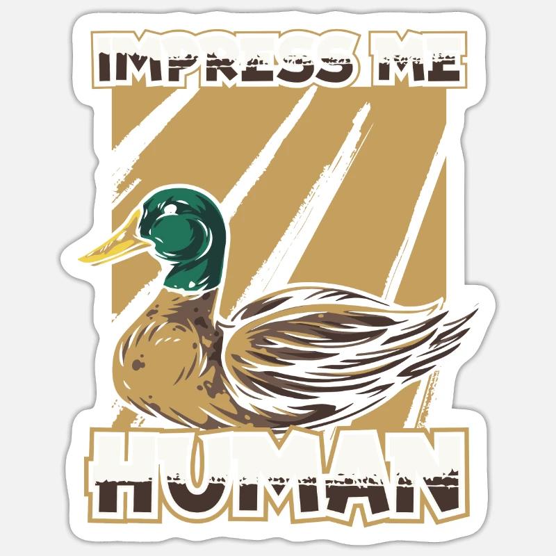 Duck - Sticker size S (10 x 10 cm) - white matte