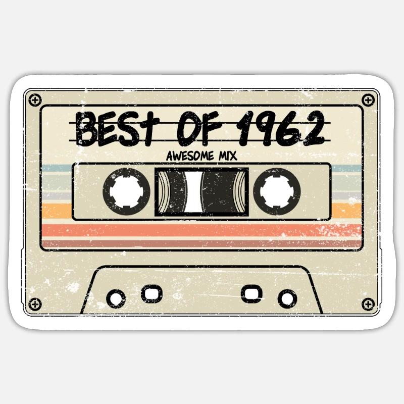 Le meilleur de 1962 - Sticker taille S (10 x 10 cm) - blanc mat