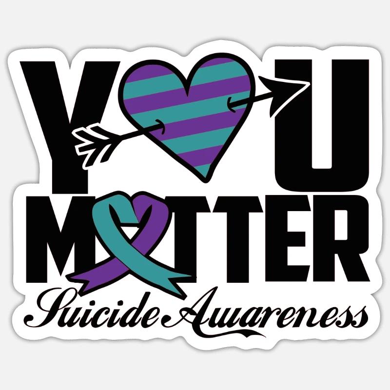 Vous êtes important Conscience Suicide Sticker taille S (10 x 10 cm)