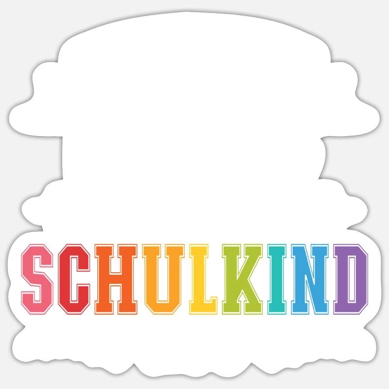 Schulkind Schulanfang Einschulung Geschenk - Sticker Größe S (10 x 10 cm) - Mattweiß
