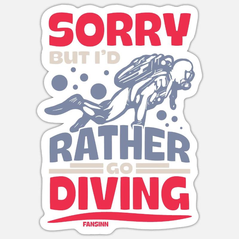 Dive - Sticker size S (10 x 10 cm) - white matte