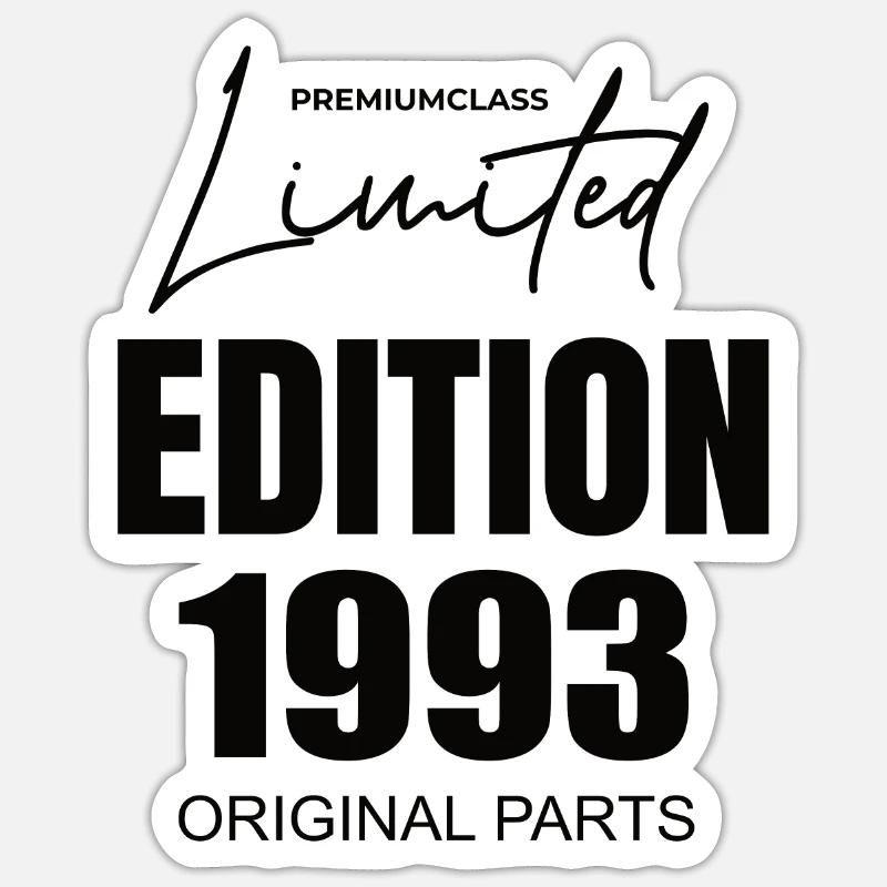 Édition limitée 1993 - Sticker taille S (10 x 10 cm) - blanc mat