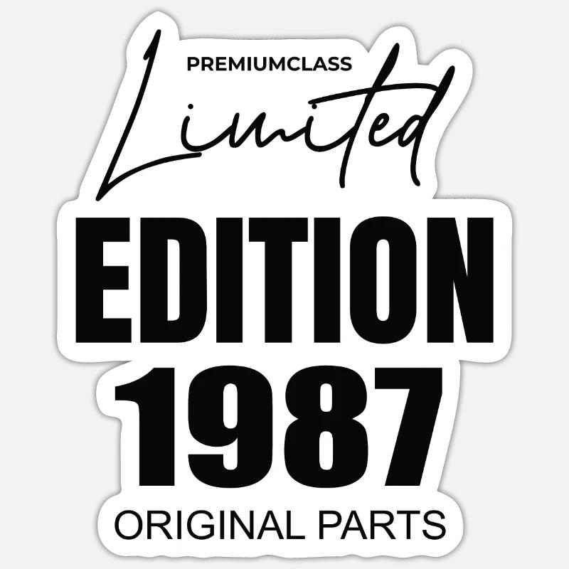 Édition limitée 1987 - Sticker taille S (10 x 10 cm) - blanc mat