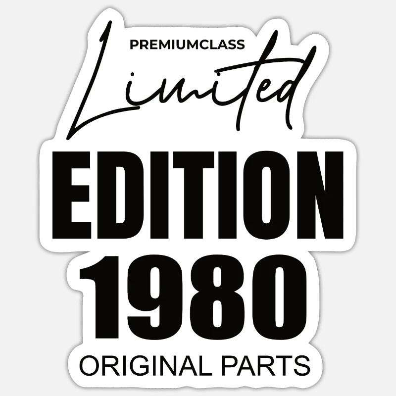 Édition limitée 1980 - Sticker taille S (10 x 10 cm) - blanc mat