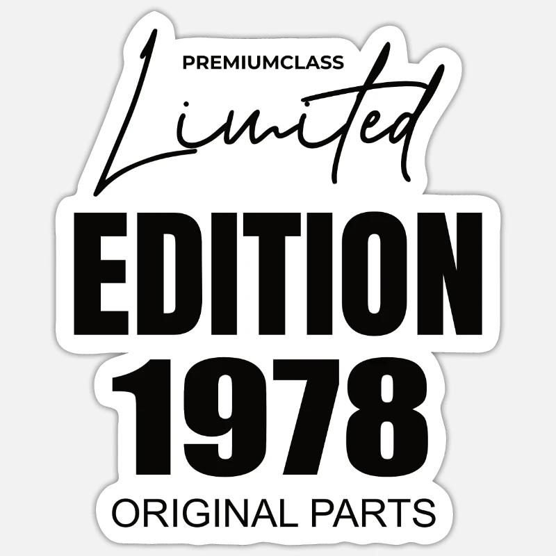 Édition limitée 1978 - Sticker taille S (10 x 10 cm) - blanc mat