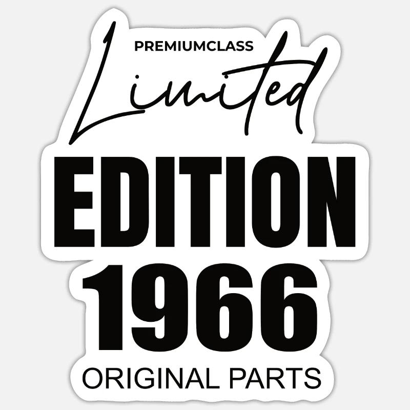 Édition limitée 1966 - Sticker taille S (10 x 10 cm) - blanc mat