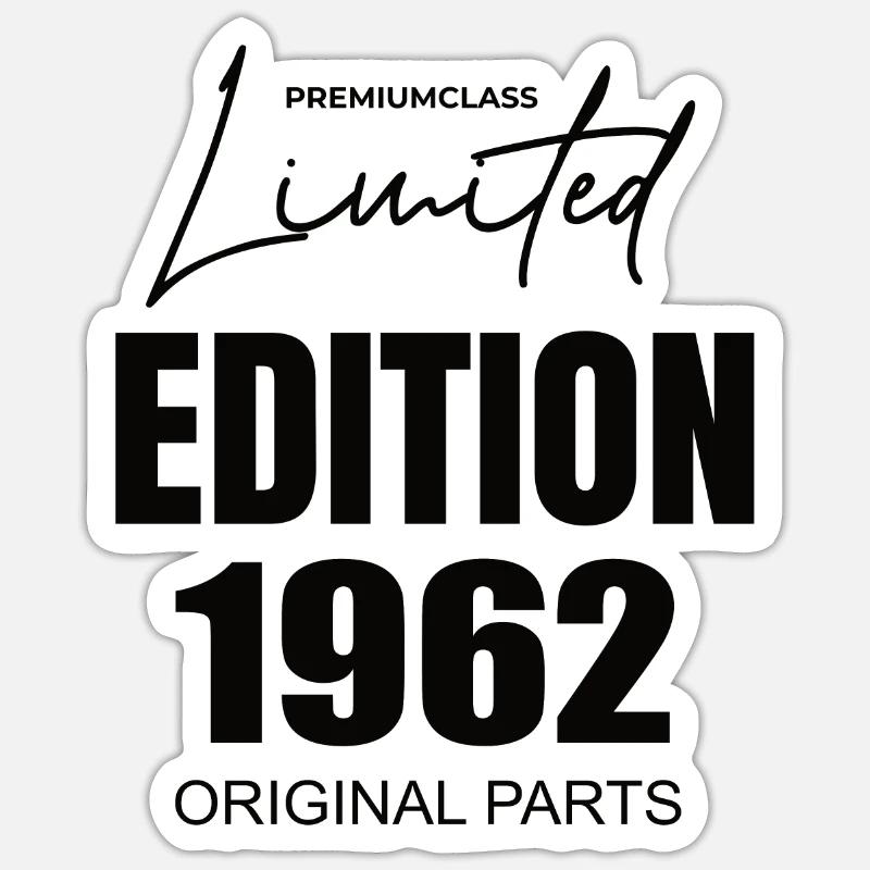 Édition limitée 1962 - Sticker taille S (10 x 10 cm) - blanc mat