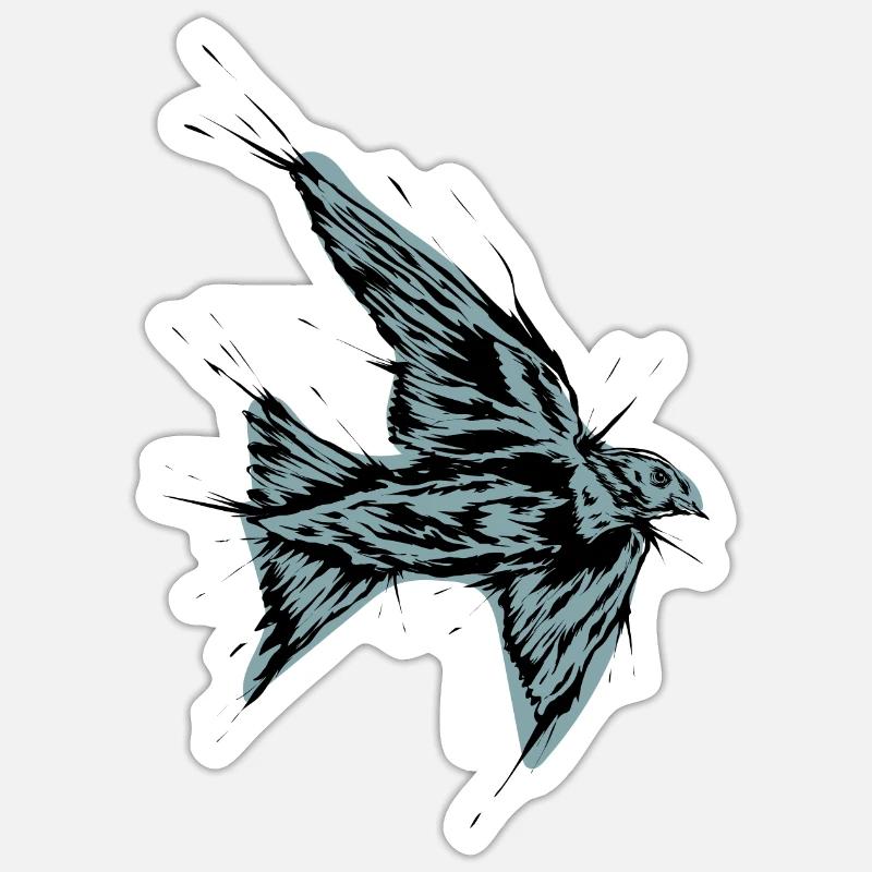 Vogel Schwalbe Sticker Größe S (10 x 10 cm)