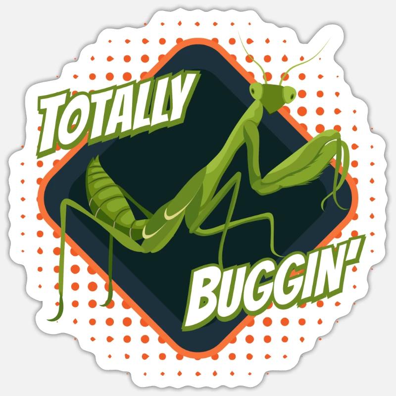 Totally Buggin Grasshopper Grasshopper - Sticker size S (10 x 10 cm) - white matte