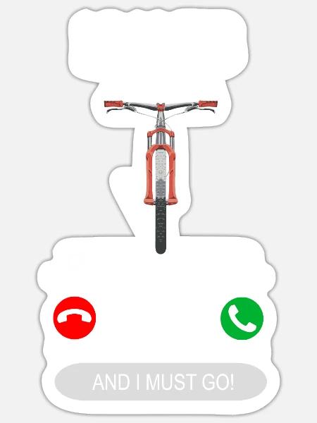 My MTB is calling - Mountainbike Fahrrad Bike - Sticker Größe S (10 x 10 cm) - Mattweiß