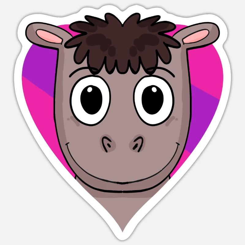 Bisexuell Pferd Geschenk - Sticker Größe S (10 x 10 cm) - Mattweiß