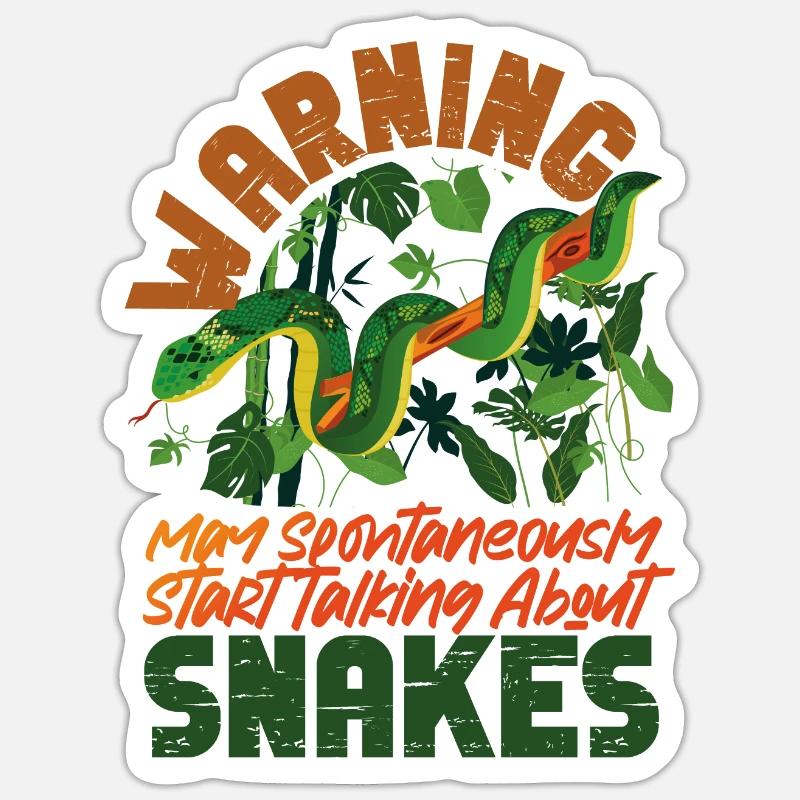 Snake Serpent Warning May Sticker size S (10 x 10 cm)