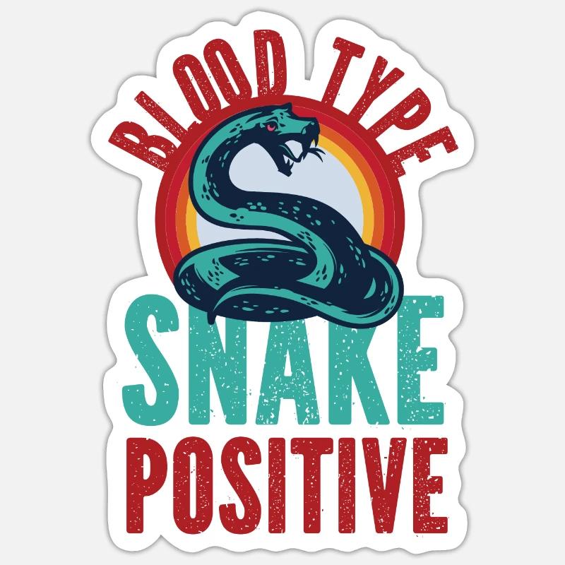 Serpent Serpent De Type Sanguin Serpent - Sticker taille S (10 x 10 cm) - blanc mat
