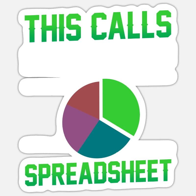 Cela nécessite un comptable de table de table de feuille de calcul Sticker taille S (10 x 10 cm)