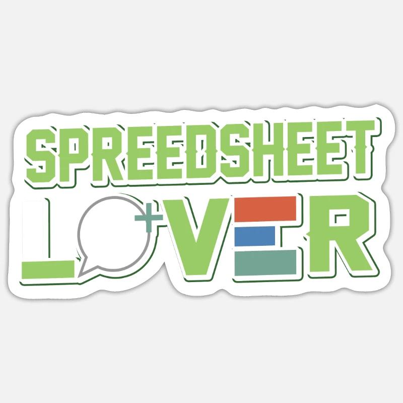 Spreadsheet Lovers Accountant Table Work Sticker size S (10 x 10 cm)