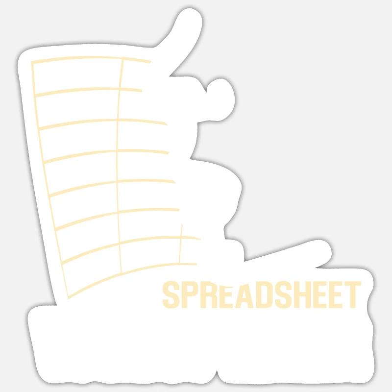 Table de travail collègue comptable de table de calcul Sticker taille S (10 x 10 cm)