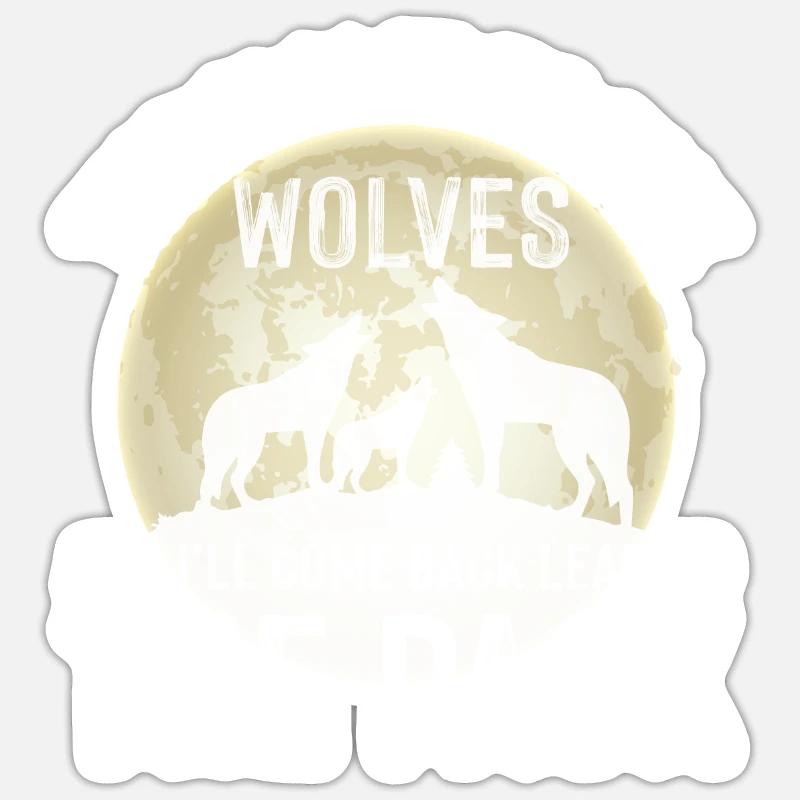 Alpha Wolf Wildhound Wolf Pack Full Moon Sticker size S (10 x 10 cm)
