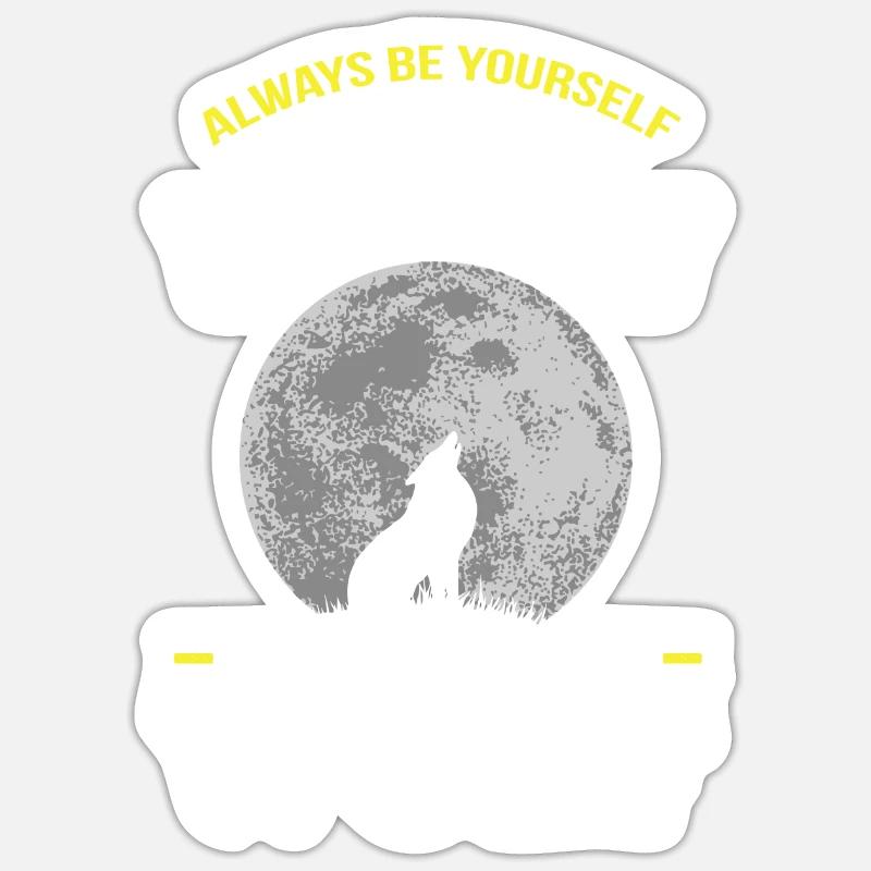 Wolf Wolf Pack Full Moon Howl Wolves Sticker size S (10 x 10 cm)