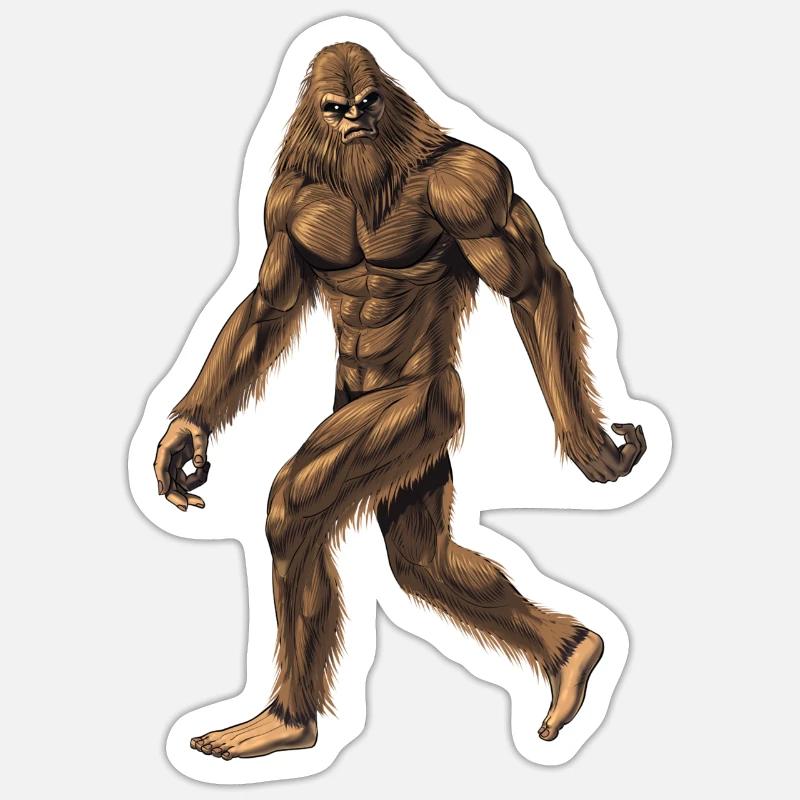 Créature cryptide Bigfoot Sticker taille S (10 x 10 cm)