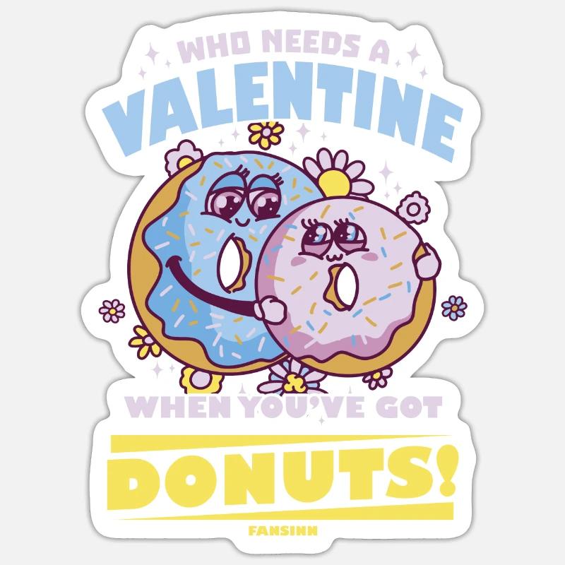Doughnut - Sticker size S (10 x 10 cm) - white matte