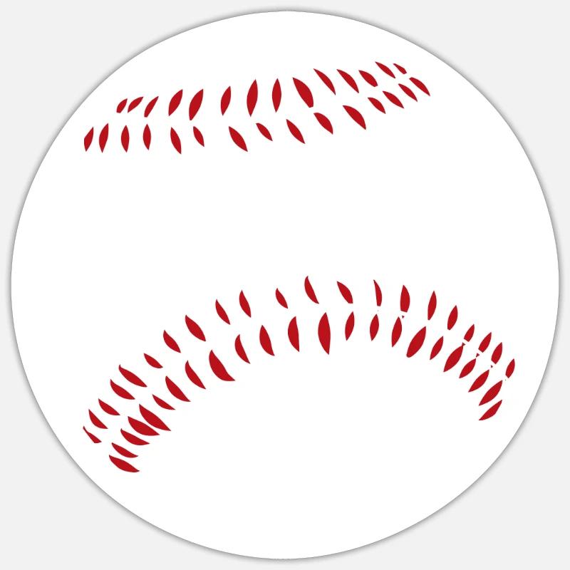 Journée du match de baseball - Sticker taille S (10 x 10 cm) - blanc mat