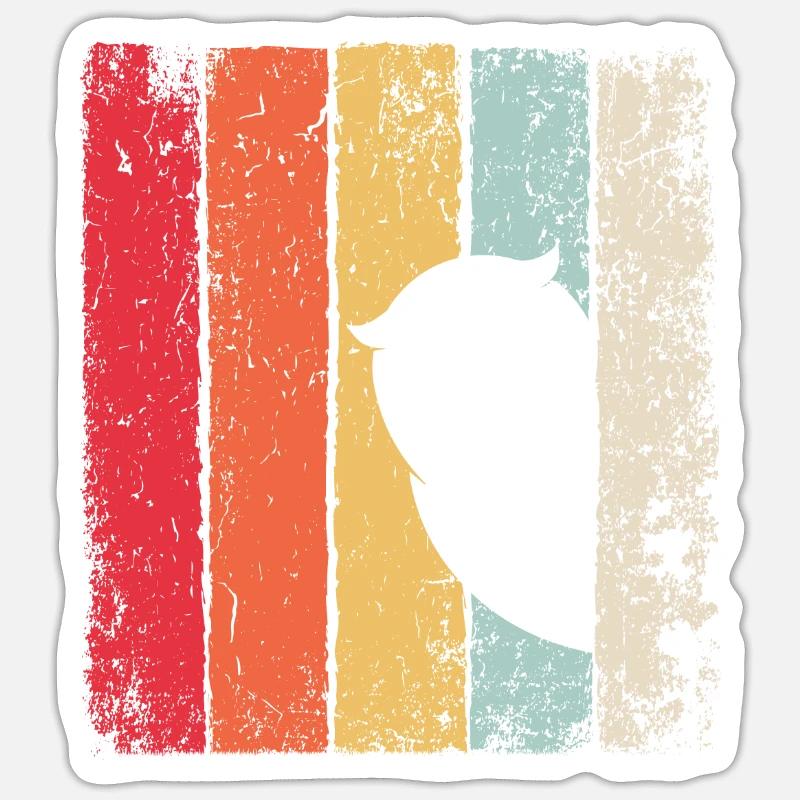 Tier versteckt im Wald Eule - Sticker Größe S (10 x 10 cm) - Mattweiß