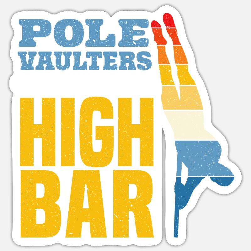 Pole Vaulters Set A High Bar Pole Vaulting Sticker size S (10 x 10 cm)