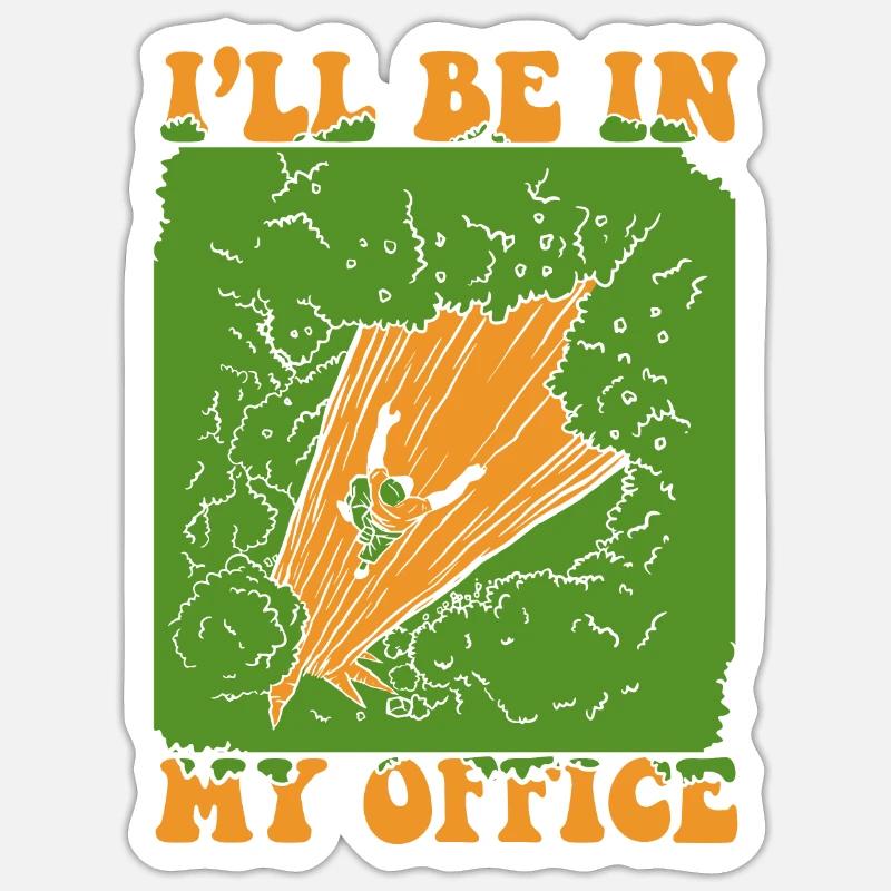 Baumklettern Baumpfleger Arborist Baumkletterer Sticker Größe S (10 x 10 cm)