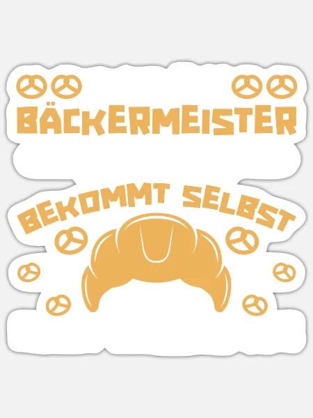 Bäcker Backen Konditor - Sticker Größe S (10 x 10 cm) - Mattweiß