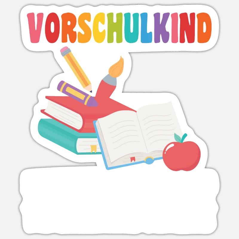 Vorschule Anfang Vorschulkind Geschenk - Sticker Größe S (10 x 10 cm) - Mattweiß