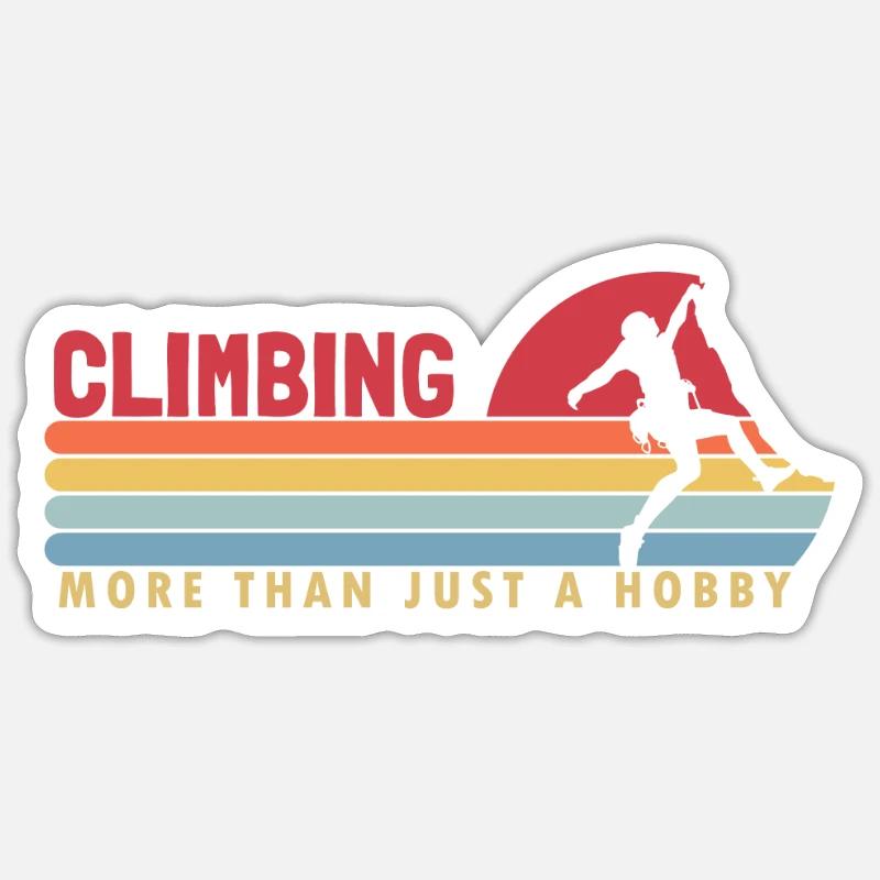 Climbing more than a Hobby Speedklettern Kraxler - Sticker Größe S (10 x 10 cm) - Mattweiß