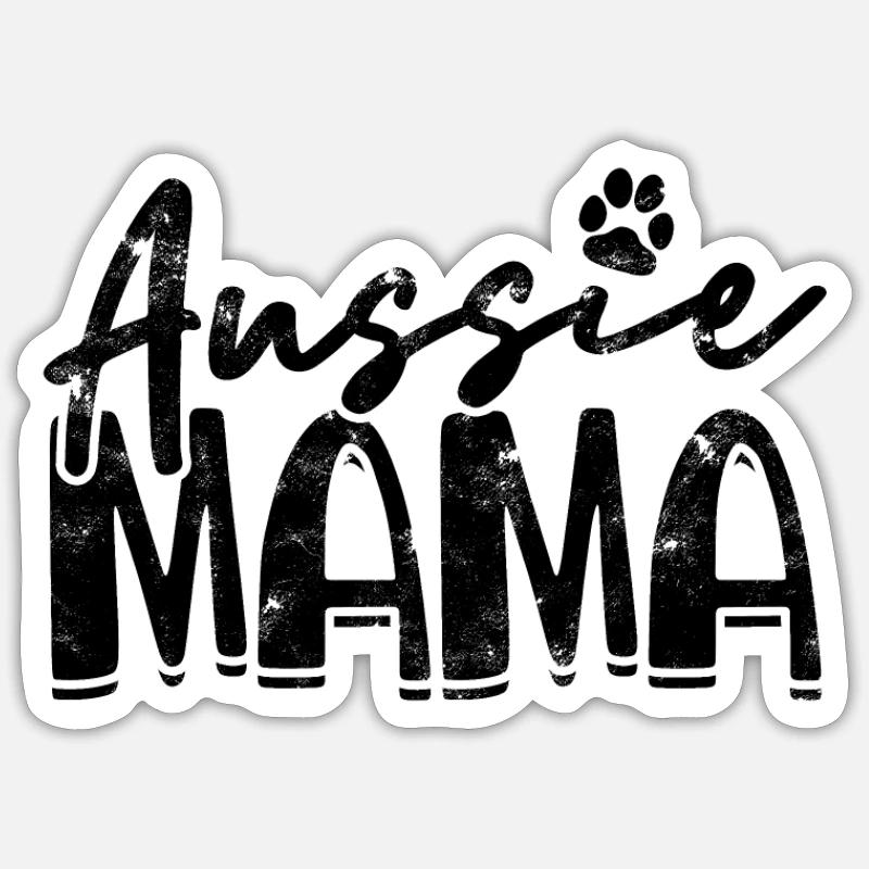 Aussie Mama - Deutscher Schäferhund Sticker Größe S (10 x 10 cm)