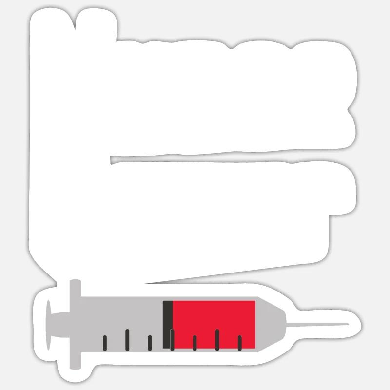 Puissance de l’infirmière - Sticker taille S (10 x 10 cm) - blanc mat