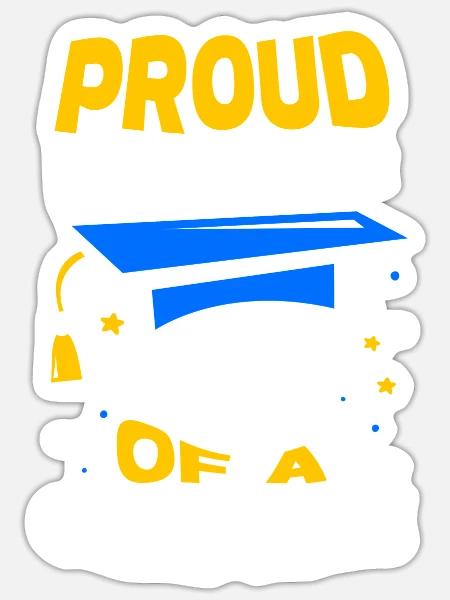 Stolzer Bruder Eines Absolventen Absolvent - Sticker Größe S (10 x 10 cm) - Mattweiß